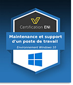 Coupon Certification IT (avec e-surveillance) - Maintenance et support d'un poste de travail en environnement Windows